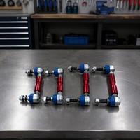 Kit de barres de liaison avant-arrière réglables en 4 parties pour BAIC BJ41 Rouge Remplacement SUV 4x4 Tout-terrain