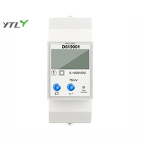 Medidor de Corriente Continua YTL Serie DEM2D 5~1000V, Montaje en Riel DIN, 1P, 2 Módulos, Medidor Multicanal, Medidor de Potencia de Exportación