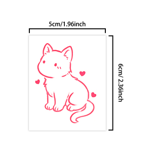<span class=keywords><strong>Tatuaggi</strong></span> temporanei colorati adesivi piccolo gatto simpatico cartone animato tatuaggio impermeabile per la gamba del braccio del viso - Product Image 2