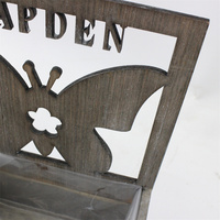 Motif de papillon sculpté au laser, pot de fleurs écologique en bois fait à la main, pot de fleurs en forme artistique