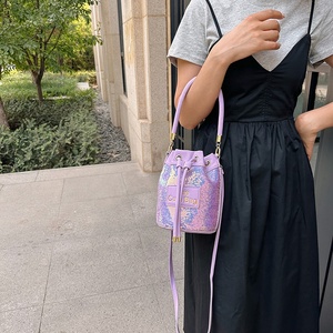 2025 Trendy New Design Custom Logo Cute Purse Ladies Shoulder Crossbody <strong>Sequined</strong> Bling Purse Small <strong>Handbags</strong> Women's Bucket Bags - Product Image 3