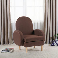 Chaise de lecture de salon pieds en bois canapé simple chaise occasionnelle accoudoirs en éponge à ressort haut oreillers à dossier haut fauteuil d'appoint