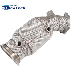 ท่อลง FlowTech คุณภาพสูง SS304 พร้อมแผ่นกันความร้อน สำหรับ Audi A6 A7 C8 2.0T ปี 2019-2024 - Product Image 1