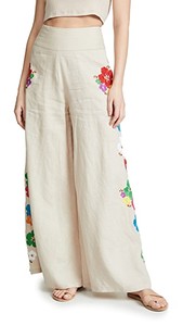 Manni Vrouwen Zuiver Linnen Borduren Broek <span class=keywords><strong>Indian</strong></span> Stijlvolle Wijde Pijpen Losse Broek - Product Image 6