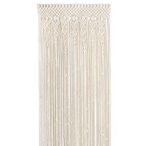 Rideau en macramé OEM pour fenêtre, porte, placard, toile de fond de mariage, décoration bohème avec pompons, du Vietnam - Product Image 6
