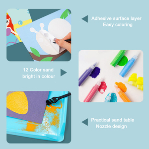 2024 Tùy Chỉnh Nghệ Thuật Đồ Chơi Mới Tự Làm Màu Sơn Cát Nghệ Thuật Bộ <span class=keywords><strong>Kit</strong></span> Cho Trẻ Em Với 12 Tấm Sơn Thẻ Thiết Lập - Product Image 3