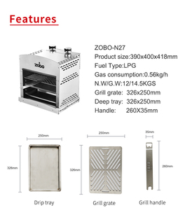 Appareil de cuisson pour barbecue gaz, 800 celsius, facile à nettoyer, Grill, four à steak, maison - Product Image 4