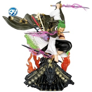 <span class=keywords><strong>Figurine</strong></span> décorative en PVC <span class=keywords><strong>Zoro</strong></span> Kimono style trois épées, thème One Piece <span class=keywords><strong>Wano</strong></span>, taille King Size, style dessin animé - Product Image 1