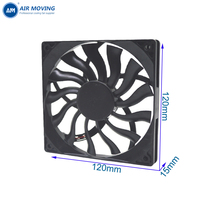 AM12015M12S 120x120x15mm DC 12V Leiser PC-Kühllüfter 120mm 12V 24V DC Bürstenloser Kühllüfter mit Kugellager