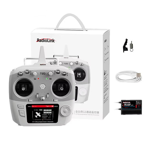 RadioLink T12D 12 Channels RC Transmitter 2.4GHz with R16F Receiver Remote Controller for FPV Drone Fixed Wing Airplane Car