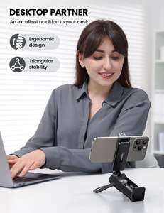 Support de téléphone pour avion Lamicall STRL03, essentiels de voyage, fixation à pince profonde, compatible avec les étuis épais, étui portefeuille, rotation à 360°, support pour plateau - Product Image 4