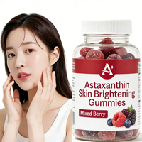 Bonbons gommeux éclaircissants à l'astaxanthine pour réparer la peau rugueuse, estomper le teint jaunâtre, réduire les ridules et soulager la sensibilité – Doux et savoureux