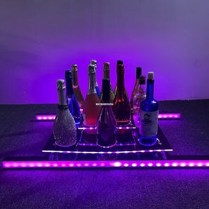 RICHSHINING Présentateur de 10 bouteilles de <span class=keywords><strong>champagne</strong></span> vin LED Refroidisseur acrylique de grande capacité avec affichage LED pour boîte de nuit et fête - Product Image 6