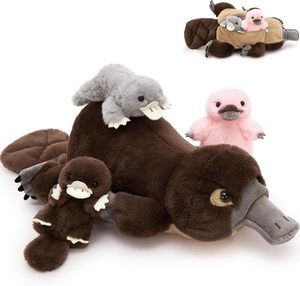 ชุดตุ๊กตาแพลตติปัสแม่และลูกน้อย ของเล่นตุ๊กตาขนนุ่มน่ารัก ของเล่นสัตว์ป่าแสนน่ารักสำหรับเด็ก ของขวัญขายส่ง - Product Image 1