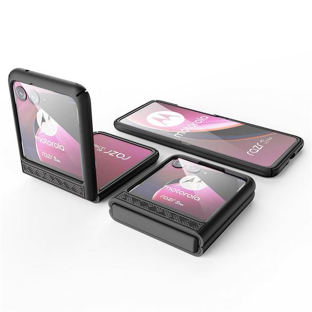 Wholesale Flying MOTOROLA RAZR 2023 Black Customized Color Folding Hard PC Shockproof Armor Design Mobile Phone Case