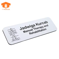 Plaques signalétiques vierges magnétiques double face Service de gravure laser OEM Commandes personnalisées Marque d'entreprise Badges en métal Pin