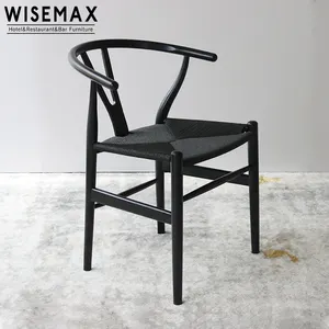 WISEMAX家具厂直接销售热卖叉骨餐椅汉斯·韦格纳Y餐椅由灰木制成的餐椅