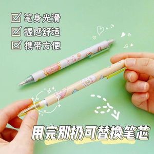 Bolígrafo de Gel con Botón de Presión, Diseño de Dibujos Animados, Punta Negra de 0.5 mm, Papelería para Estudiantes, Venta al por Mayor - Product Image 3