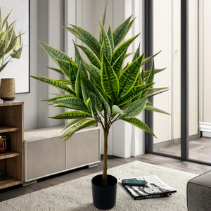 Árbol Artificial de <span class=keywords><strong>Sansevieria</strong></span>, 2 Piezas, Estilo Nórdico, Decoración de Plantas de Polietileno, Graduación, Año Nuevo, Autorriego, Orificio de Drenaje, Decoración del Hogar - Product Image 2