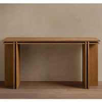Meubles de salon intérieurs de luxe, design simple, table en bois massif moderne minimaliste