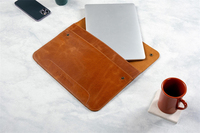 Étui en cuir véritable simple et durable pour MacBook Pro, léger (280g), sac de protection pour ordinateur portable