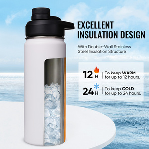 Botella de Agua de Acero Inoxidable con Aislamiento al Vacío de Doble Pared de 18 oz, Boca Ancha, Tapa Abatible a Prueba de Fugas, Mantiene el Frío por 24 Horas y el Calor por 12 Horas, Libre de BPA, para Exteriores - Product Image 5