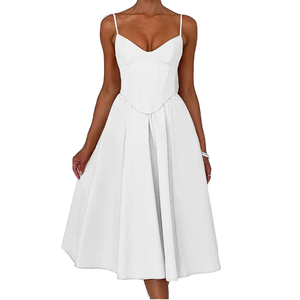 Abito Casual da Donna alla Moda con Scollo a V di Alta Qualità e Cintura Estetica in Vita - Product Image 2