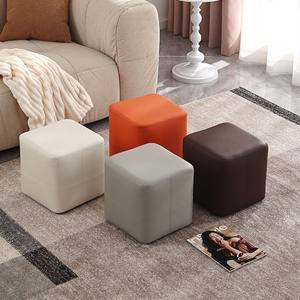 Square <b>Stool</b> Upholstered Soft Modern Minimalist Design Living Room Coffee Table Footstool Home Ottoman For <b>Children</b> And Adults - Product Image 1