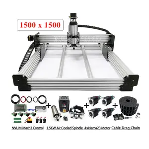 1500x1500mm WorkBee CNC Router NVUM Mach3 1.5KW Air Cooled CNC Engraver Woodworking CNC Milling Engraving Machine Full Kit
