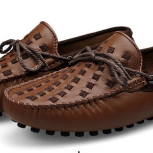 Mocasines de Negocios para Hombre Hechos a Mano con Cuero Genuino, Diseño a Cuadros, Resistentes, Transpirables, para Todas las Temporadas, Disponibles en Stock, Se Acepta OEM - Product Image 4