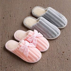 New Cotton Corduroy <b>Slippers</b> Autumn and Winter Warm Non-slip Indoor <b>Slippers</b> Cute Plush <b>Slippers</b> Home - Product Image 2