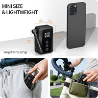 4000mAh USB-C Mini Electric Bicycle air Pump 150PSI Portable Wireless Tire Inflator with Auto-Stop, Presta & Schrader Valve