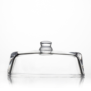 Chine prix d'usine en gros de haute qualité écologique sans plomb cristal gravure sur verre ensemble de beurriers - Product Image 2