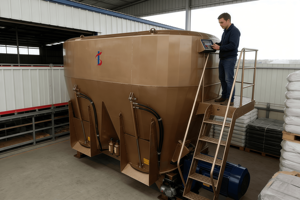 Neue 8 Kubikmeter All-in-One Stationäre TMR-Futtermischmaschine zur Futterzerkleinerung und -mischung - Product Image 3