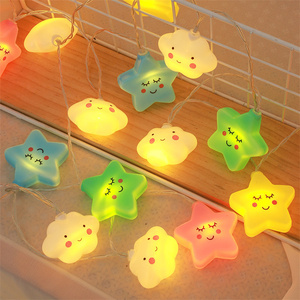 Dễ Thương Phim Hoạt Hình 31.5M Chuỗi Ánh Sáng Đám Mây Mặt Trời Cầu Vồng Hạnh Phúc Thư Sinh Nhật Đảng Kỷ Niệm Trang Trí Nội Thất Kỳ Nghỉ Ấm Áp LED Chuỗi Ánh Sáng - Product Image 2