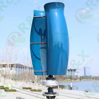Vente chaude : Éolienne à axe vertical R&X RX-TL Tulip 1KW-20KW, aimant permanent, sortie AC 12V/24V/48V, diamètre de rotor personnalisé