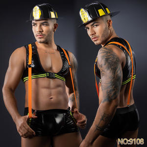 performance wear stripper outfit Performance Sex Underwear for Men Breathable <strong>Fireman</strong> Role-Playing Suit for Nightclub Bar Model - Product Image 5