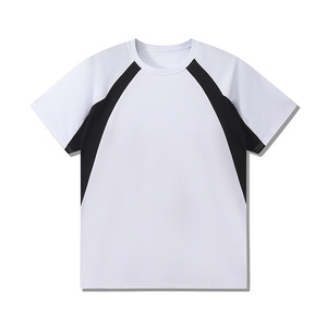 เสื้อยืดคอกลมแขนสั้นสำหรับผู้ชายเสื้อยืดแขนสั้นผ้าแห้งเร็วสกรีนลายตามสั่งสีแบบเย็บติดสำหรับฤดูร้อน - Product Image 5