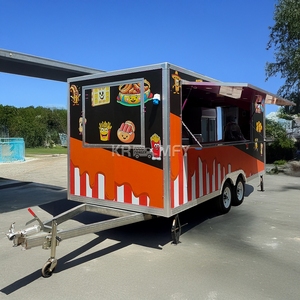 Chariot de vente ambulante pour grillades en plein air, remorques à café, camion de crème glacée mobile avec cuisine complète - Product Image 1