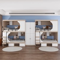 Lit superposé en capsule en bois pour auberges, écoles, dortoirs, lit en capsule pour auberge