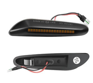 ไฟเลี้ยวด้านข้างแบบ LED เต็มรูปแบบ <span class=keywords><strong>TS2</strong></span> E36 E87 E46 E90 E92 X1ตัวบังโคลนข้างสีเหลืองอำพันไฟ LED ด้านหน้าที่ไหลได้ - Product Image 1