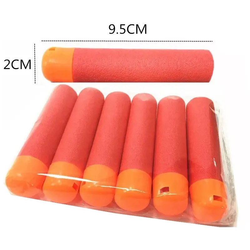 6 Stück/Packung 9,5 cm Rot groß EVA Soft Refill Bullet Darts Schaum Darts für Kinder Spielzeug pistole
