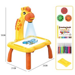 Samtoy mesa de dibujo de grafiti de dibujos animados multifuncional juguete de escritorio de aprendizaje de bebé tablero de dibujo de proyección LED juguete para niños - Product Image 6