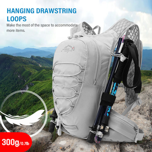 Mochila Ligera de 12L para Bicicleta, Senderismo, Ciclismo, Trekking, con Bolsa de Hidratación, Forro de Nailon Resistente y Cremallera - Product Image 2