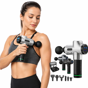 Pistolet de massage à percussion professionnel avec moteur sans balais, 30 vitesses et 6 têtes, récupération musculaire profonde pour les athlètes - Product Image 1