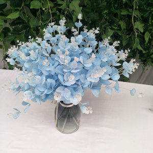 Ramillete de hojas artificiales, plantas verdes de simulación, adornos de flores de seda hechos a mano para decoración de bodas, decoración del hogar, accesorios para fotografía - Product Image 3