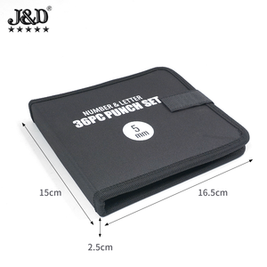 Endurecido 36pc de acero sello impreso números de código en inglés y los símbolos de acero de cuero de bolsa de lona 36 sets de la carta un capítulo - Product Image 6