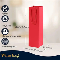 Großhandel Umweltfreundliche Biologisch Abbaubare Farbige Kraftpapier Einkaufstasche für Champagner- und Weinflaschen Geschenkverpackung mit Kordelgriff