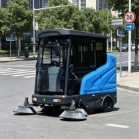 Nettoyeur balayeuse électrique industrielle haute pression nouvelle génération, efficacité 160 000 m/h, réservoir d'eau de 300 L pour grandes surfaces