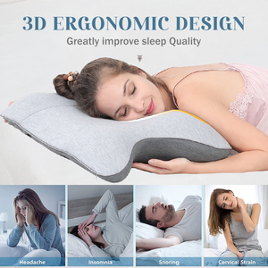 Almohada Ergonómica de Espuma Viscoelástica Médica con Masaje Shiatsu, Ortopédica <span class=keywords><strong>Cervical</strong></span> para Alivio del Estrés y Masaje para Dormir - Product Image 4